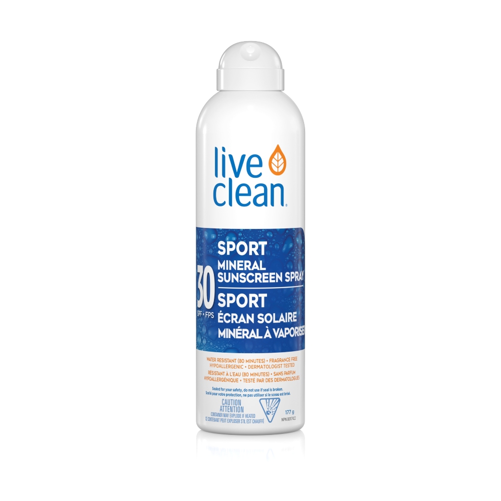 Live Clean Sport Mineral Sunscreen Spray SPF30
